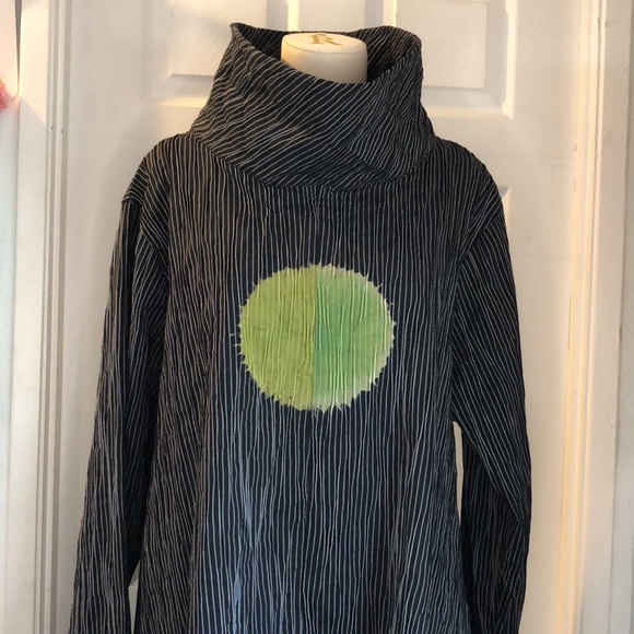 Steve Sells Studio Shibori oversized cowl neck tunic top - Picture 4 of 16